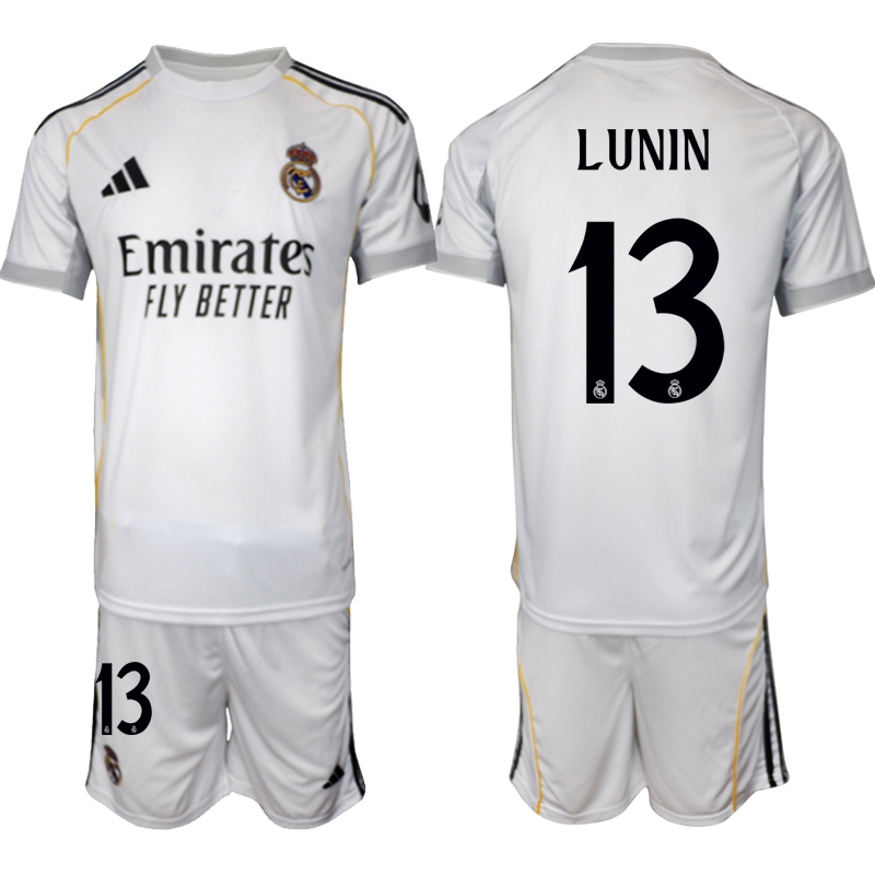 Men 2025-2026 Club Real Madrid home White #13 Soccer Jersey